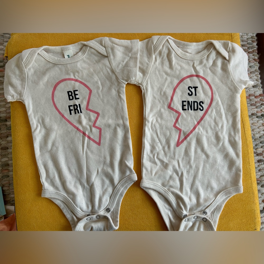 Best Friend matching onesie set